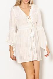  Lace Up Det Bell Slv Dress