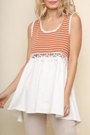  Orange White Top