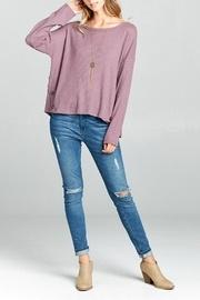  Purple Side-button Top