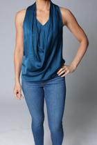  Luster Cowl Neck Tank