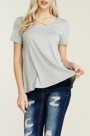  Cross Front Knit Tee