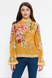  Smocked High-neck Top