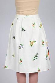  Pleated Floral Skirt