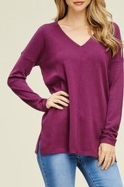  V-neck Plum Sweater