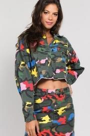  Camo Cropped Jacket