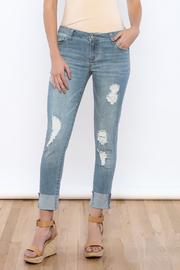  Cuffed Distressed Jeans
