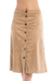 Suede A-line Skirt
