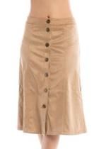  Suede A-line Skirt