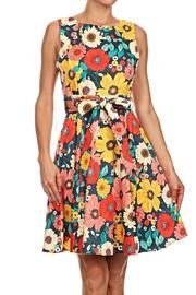  Floral Tie Dress