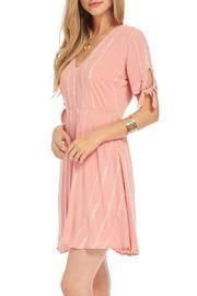 Pink V-neck Dress