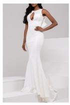  White Ruffle Gown