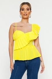  Yellow Pleated Top