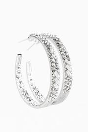  Blinged Hoops In Silver
