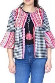  Gingham Print Blouse