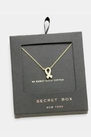  Secret-box - Yellow-gold-dipped-ribbon Necklace