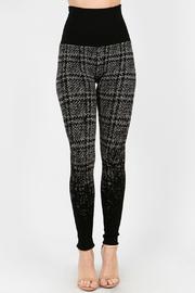  High Waist Ombre Cross Stitch Jacquard Sweater Legging