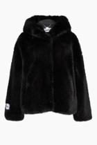  Black Faux-fur Crop Jacket