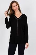  Necklace Trim Sweater