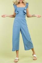  Denim Midi Jumpsuit