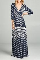 Striped Venechia Wrap Dress