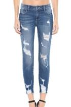  Mid-rise Distress Skinny-jean