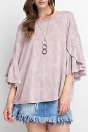  Ruffle Camo Top
