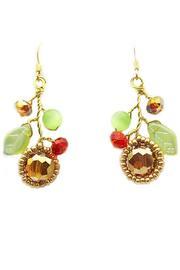  Amber Crystal Earrings