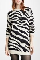  Zebra Print Sweater Dress