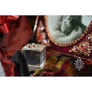  Garnet Stud Earrings