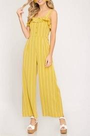  Ruffle Button Jumpsuit
