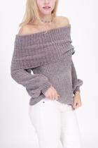  Chenille Grey Sweater