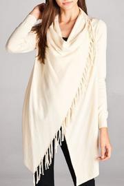  Ivory Fringe Cardigan