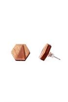  Hexagon Copper Earrings