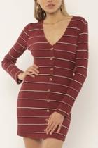  Bodycon Striped Mini