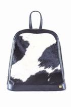  Black And White Fur Backpack