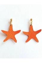  Leather Starfish Earrings