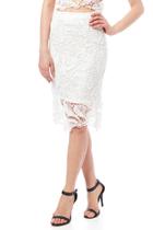  White Crochet Skirt