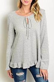  Gray Peasant Top