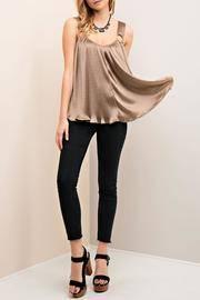 Pleated V Neck Top