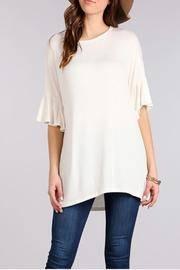  White Ruffle Tunic