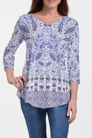  Inzik Blue V-neck Flowy Tunic