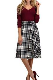  Plaid A-line Skirt