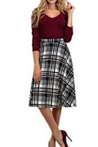  Plaid A-line Skirt
