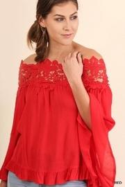  Lace Bell-sleeve Blouse