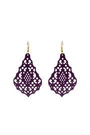  Magenta Laser Cut Earrings
