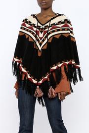  Hoodie Tribal Fringe Poncho