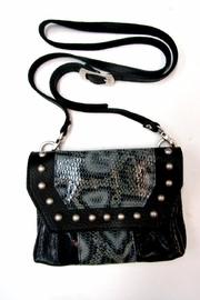  Snakeskin Studded Crossbody