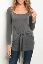  Charcoal Tie Top
