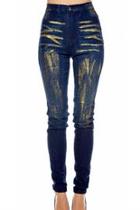  High-rise Glittered Jeans