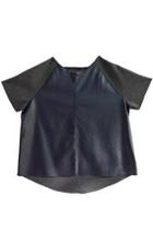  Faux Leather Tee
